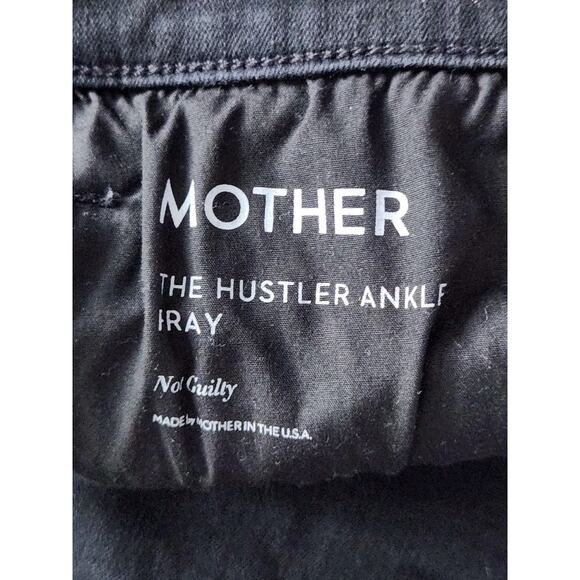 MOTHER The Hustler Ankle Fray Black Denim High Waist Flare Size 30 - Picture 5 of 8